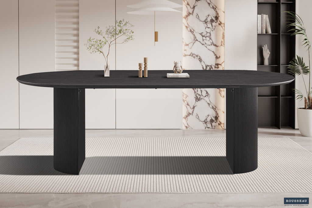 Tafel zent 220 cm Ovaal Decor Donkerbruin