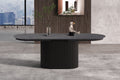 Uitschuifbare tafel kiran 180-220 cm Ovaal Decor Donkerbruin