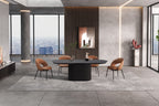 Uitschuifbare tafel kiran 180-220 cm Ovaal Decor Donkerbruin