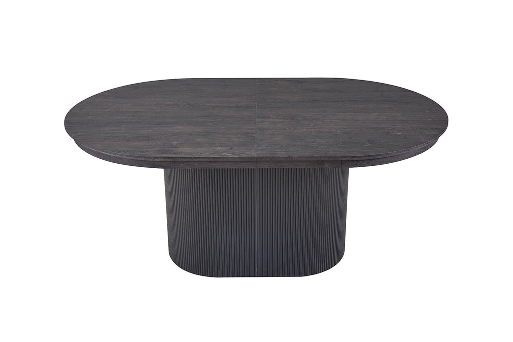 Uitschuifbare tafel kiran 180-220 cm Ovaal Decor Donkerbruin