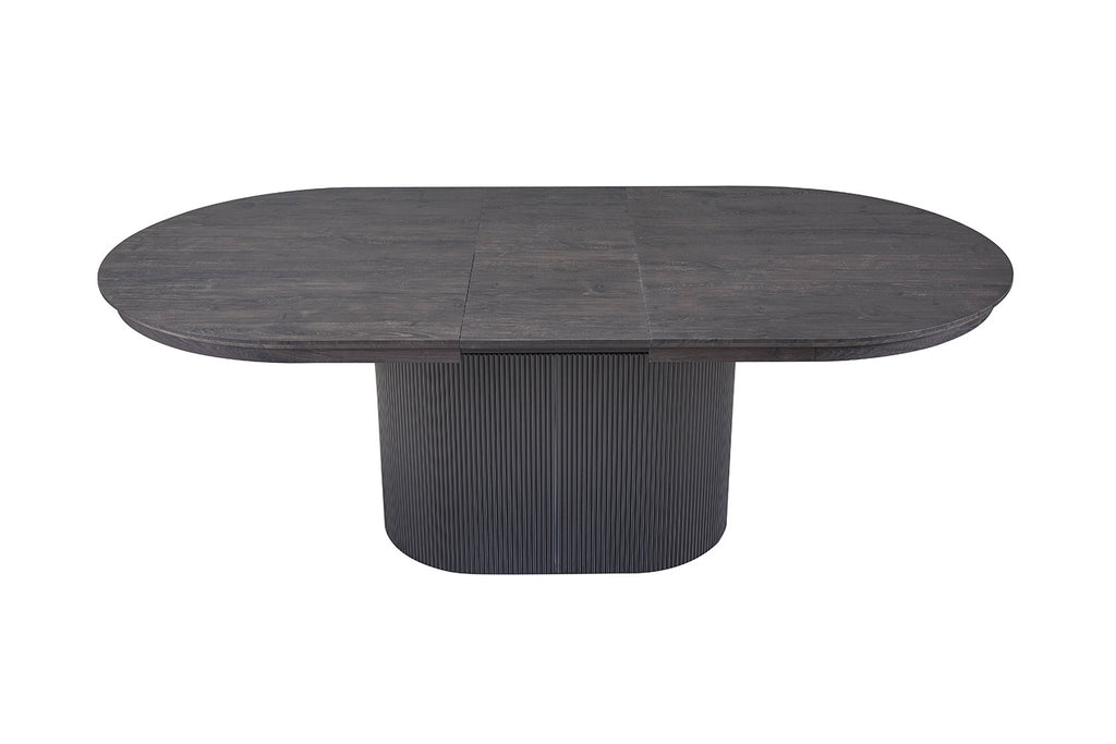 Uitschuifbare tafel kiran 180-220 cm Ovaal Decor Donkerbruin