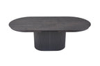 Uitschuifbare tafel kiran 180-220 cm Ovaal Decor Donkerbruin