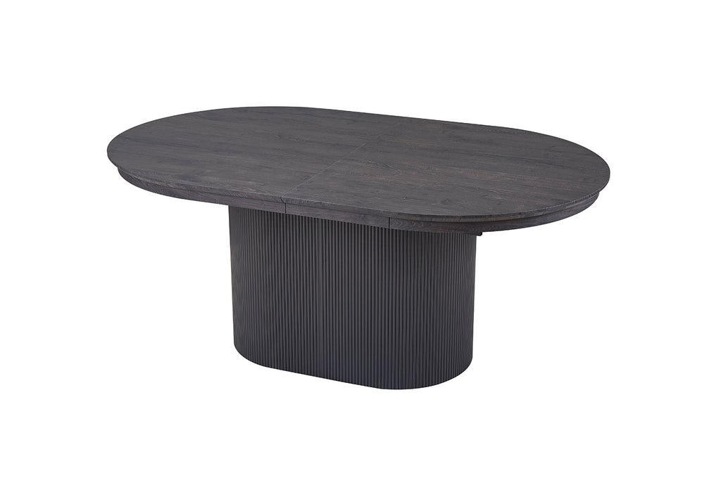 Uitschuifbare tafel kiran 180-220 cm Ovaal Decor Donkerbruin