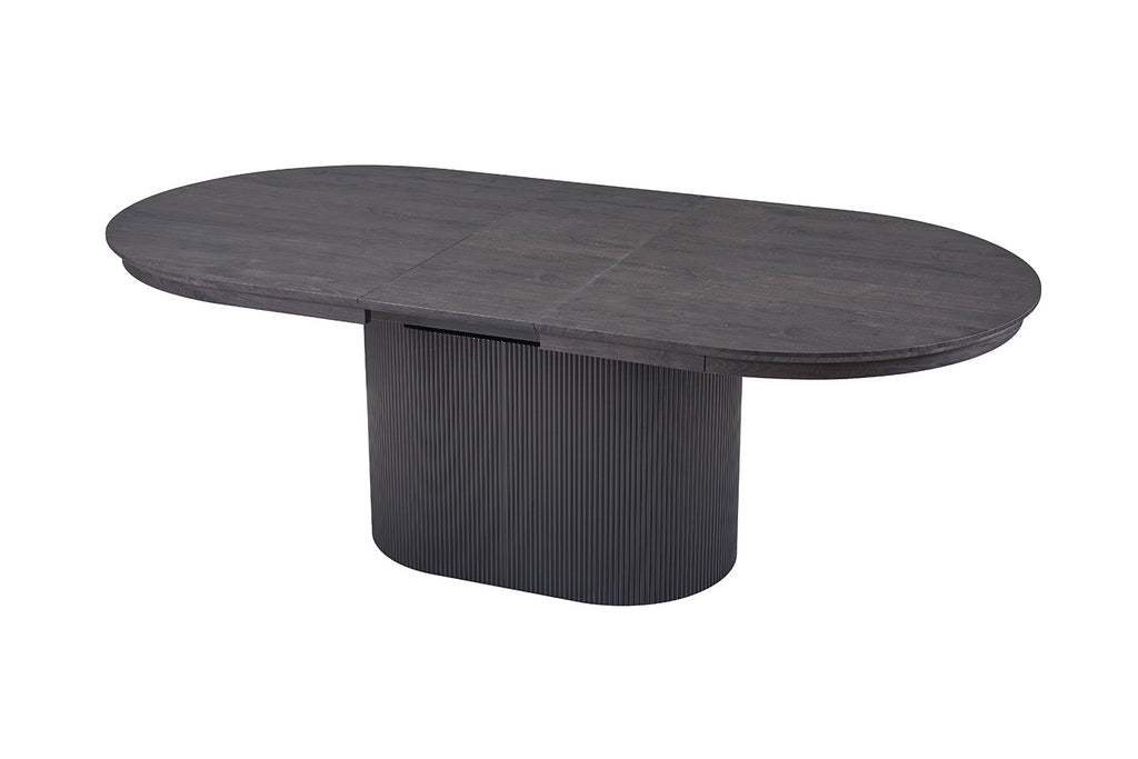 Uitschuifbare tafel kiran 180-220 cm Ovaal Decor Donkerbruin