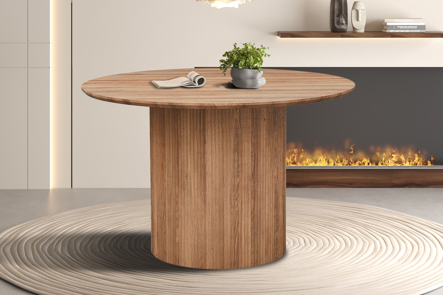 Tafel zent 120 cm Rond Decor Oude eik