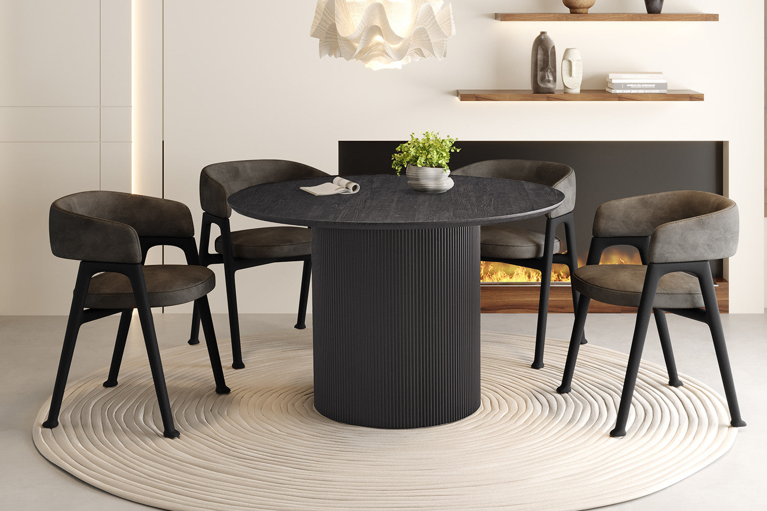 Tafel zent 120 cm Rond Decor Donkerbruin