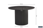 Tafel zent 120 cm Rond Decor Donkerbruin