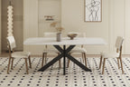 Tafel rinda 180 cm Deens Ovaal Steen Wit