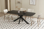 Tafel rinda 180 cm Deens Ovaal Steen Zwart