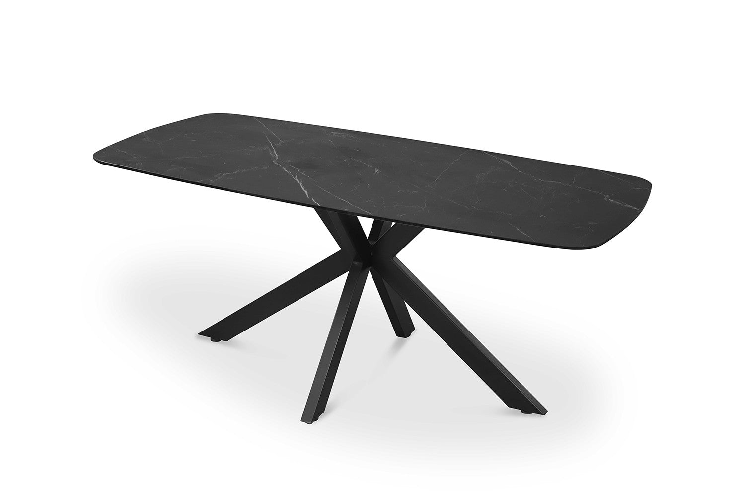 Tafel rinda 180 cm Deens Ovaal Steen Zwart