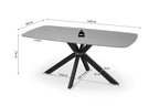 Tafel rinda 180 cm Deens Ovaal Steen Grijs