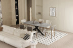 Tafel rinda 180 cm Deens Ovaal Glanzend Steen Italian Grijs