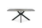 Tafel rinda 180 cm Deens Ovaal Glanzend Steen Italian Grijs
