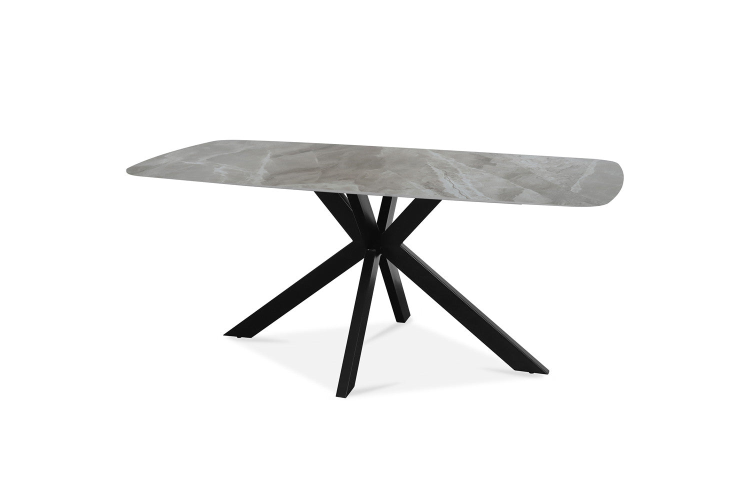 Tafel rinda 180 cm Deens Ovaal Glanzend Steen Italian Grijs