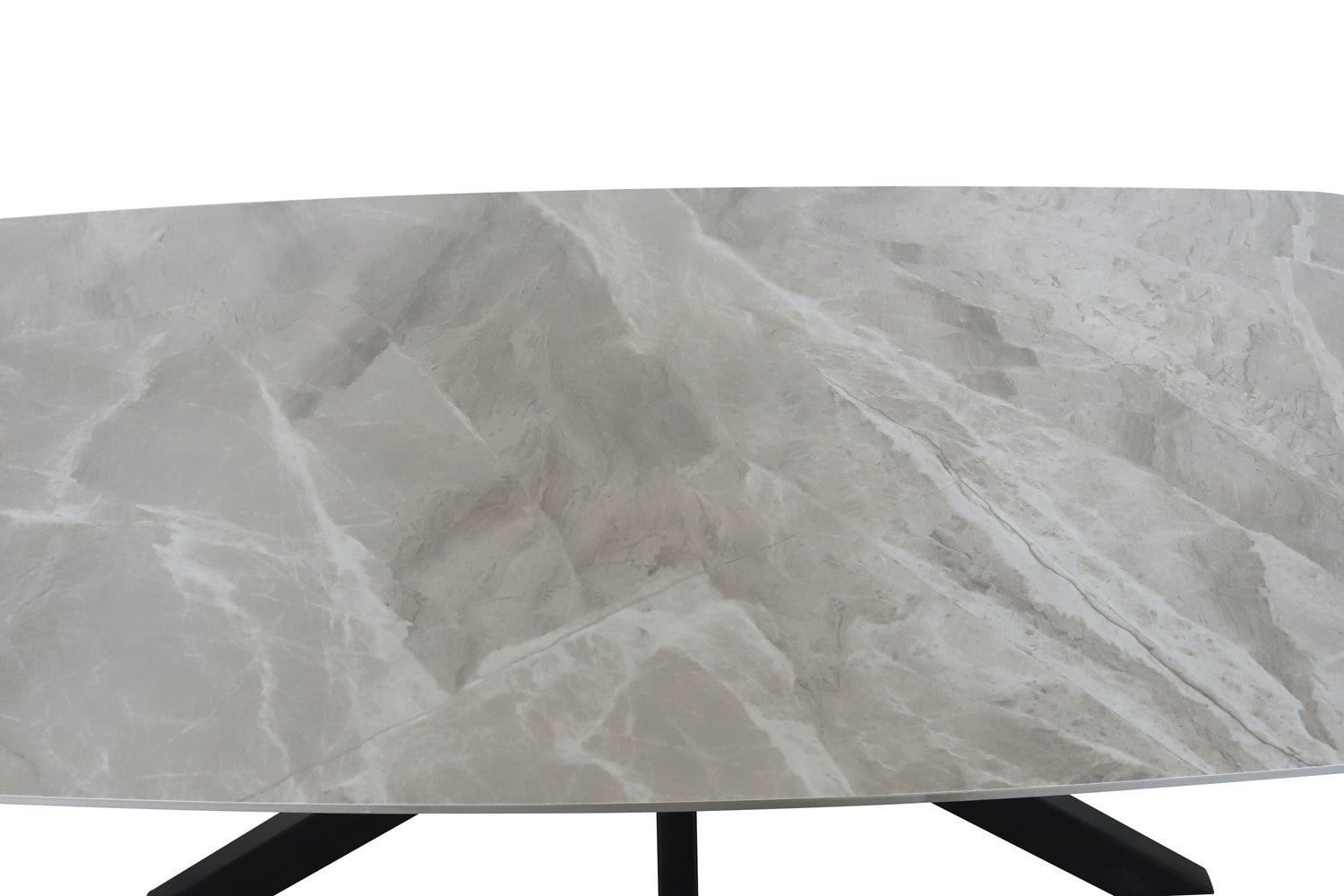 Tafel rinda 180 cm Deens Ovaal Glanzend Steen Italian Grijs