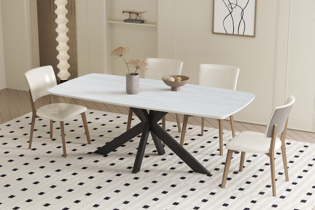 Tafel rinda 180 cm Deens Ovaal Steen Baroque Grijs