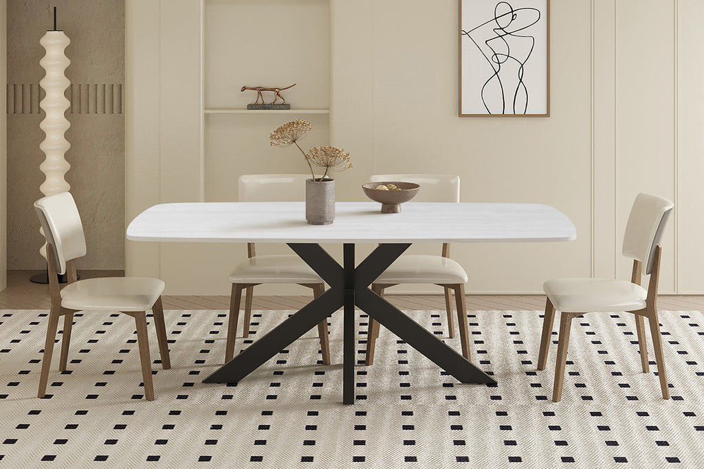 Tafel rinda 180 cm Deens Ovaal Steen Baroque Grijs