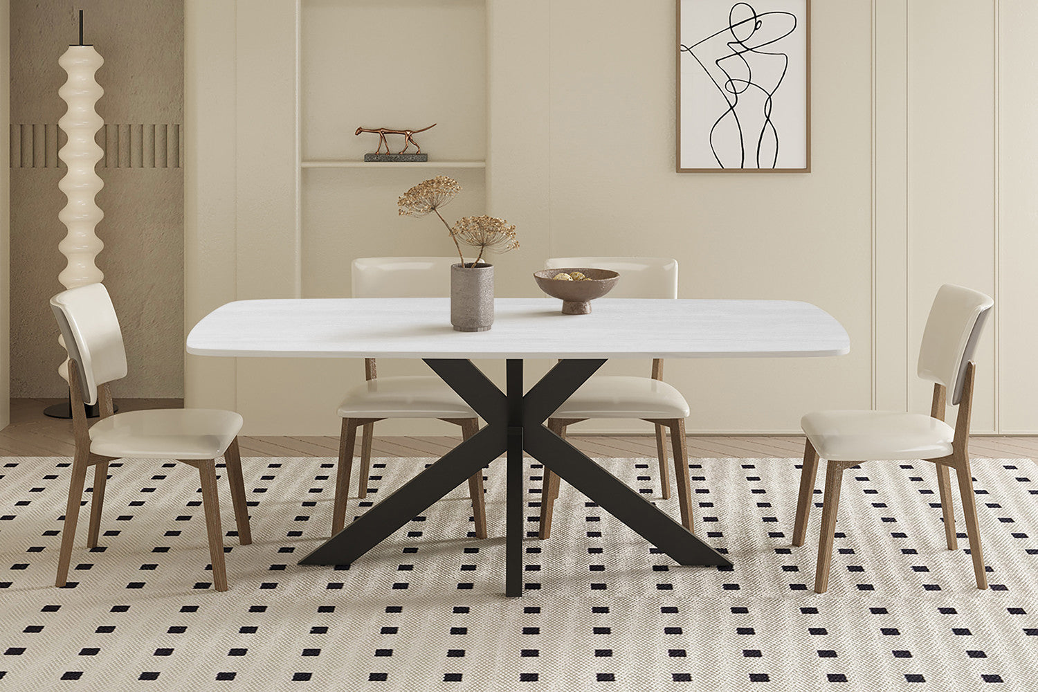 Tafel rinda 180 cm Deens Ovaal Steen Baroque Grijs
