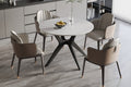 Tafel flow 110 cm Rond Glanzend Steen Snow Wit