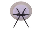 Tafel flow 110 cm Rond Glanzend Steen Snow Wit