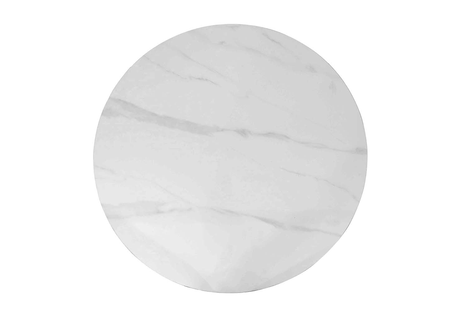 Tafel flow 110 cm Rond Glanzend Steen Snow Wit