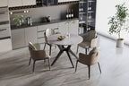 Tafel flow 110 cm Rond Glanzend Steen Italian Grijs