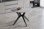 Tafel flow 110 cm Rond Glanzend Steen Italian Grijs