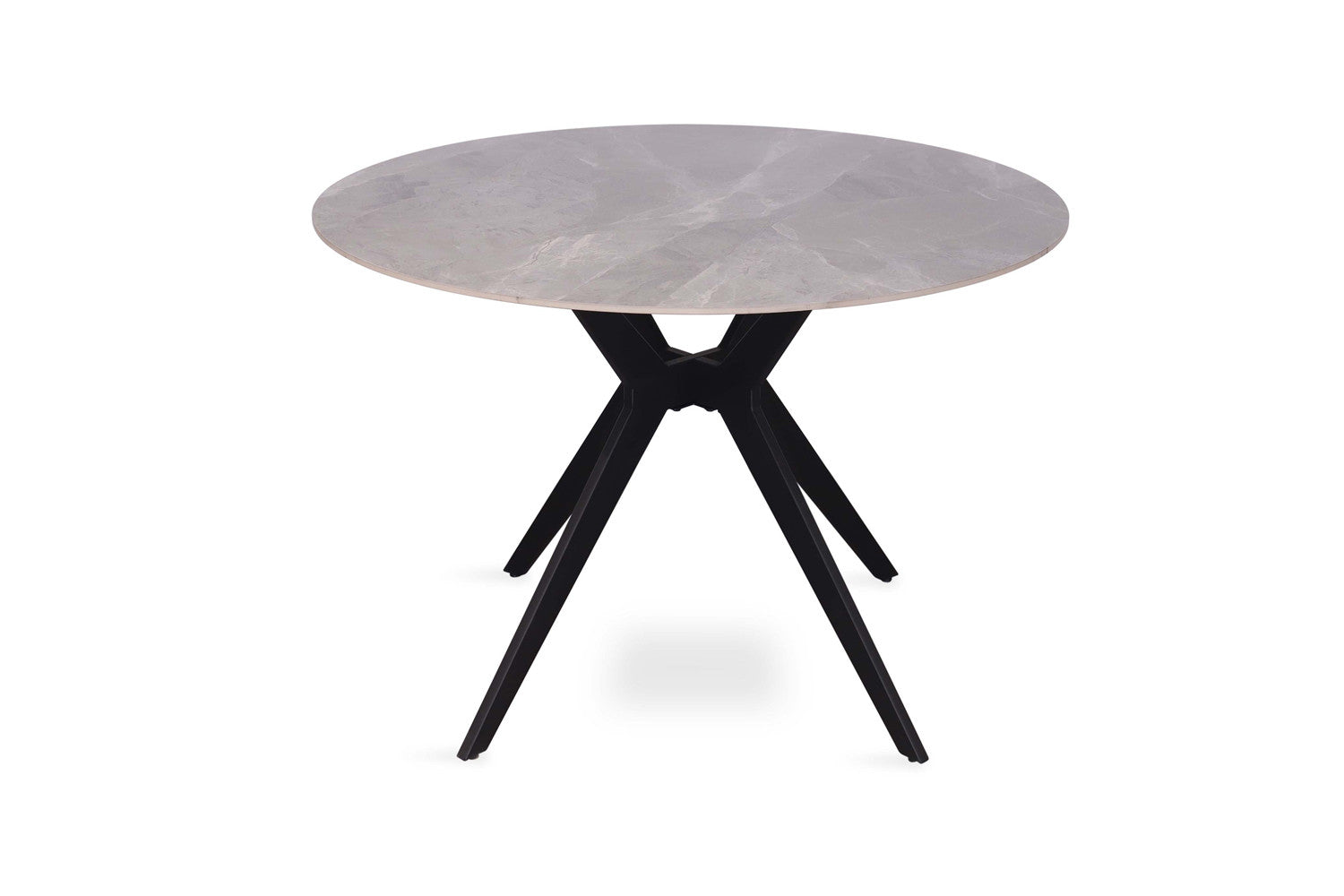 Tafel flow 110 cm Rond Glanzend Steen Italian Grijs