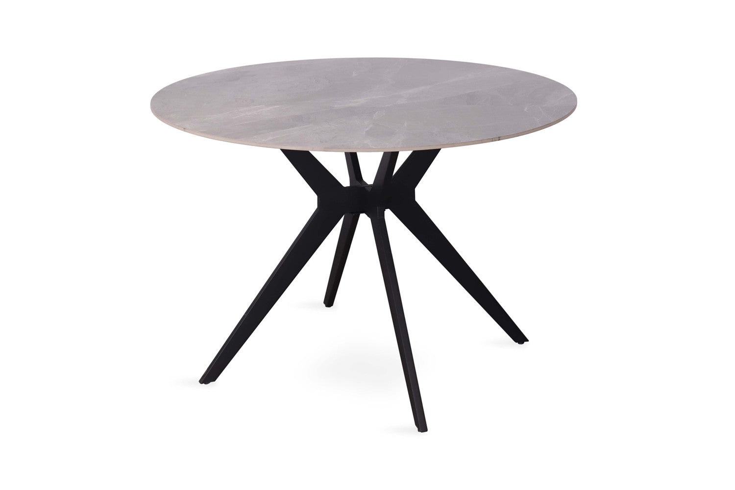 Tafel flow 110 cm Rond Glanzend Steen Italian Grijs