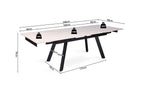 Uitschuifbare tafel tilana 160-240 cm Rechthoekig Steen Wit