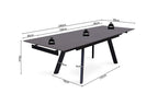 Uitschuifbare tafel tilana 160-240 cm Rechthoekig Steen Zwart
