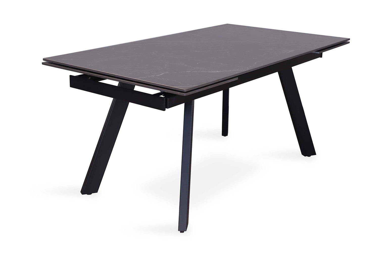 Uitschuifbare tafel tilana 160-240 cm Rechthoekig Steen Zwart