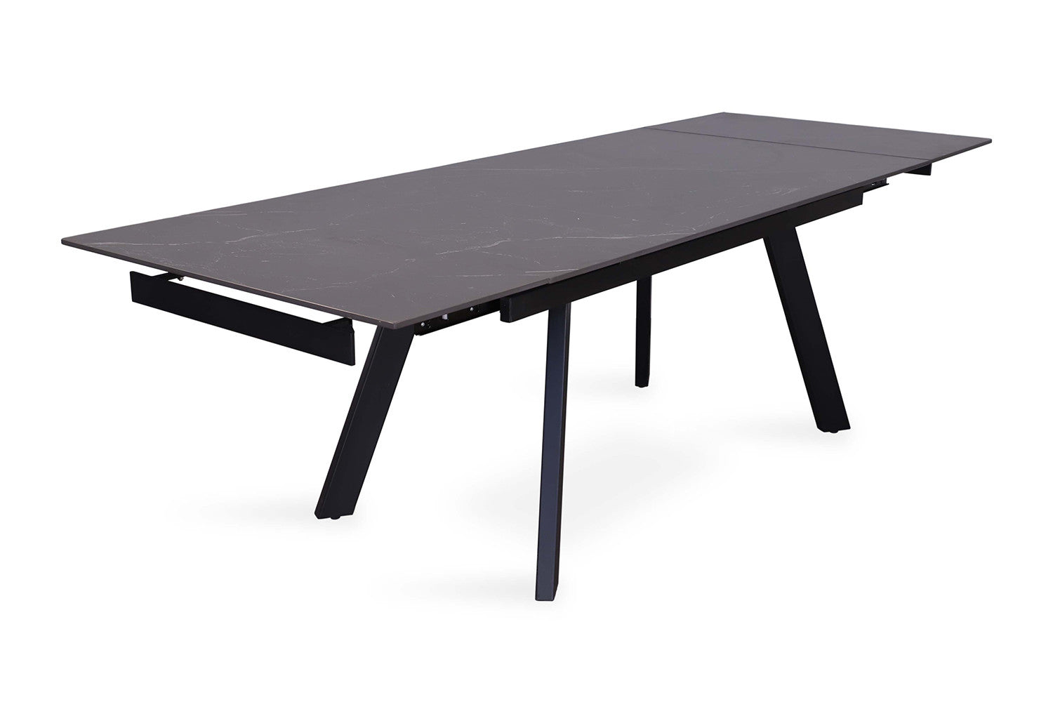 Uitschuifbare tafel tilana 160-240 cm Rechthoekig Steen Zwart