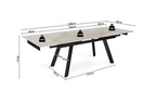 Uitschuifbare tafel ray 160-240 cm Rechthoekig Glanzend Shakespear Beige