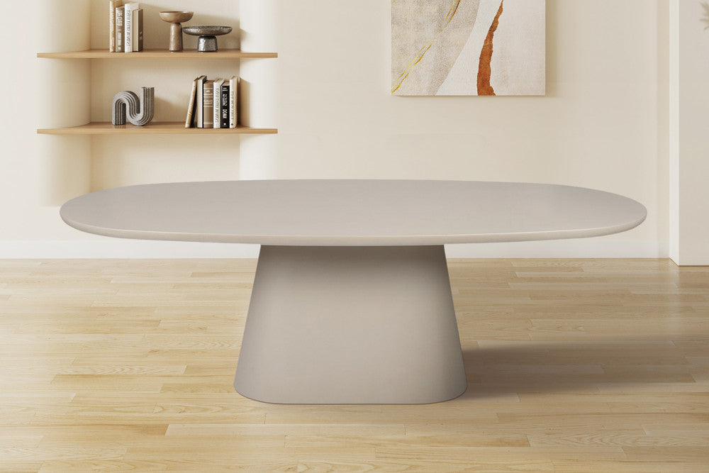 Tafel vilano 220 cm Ovaal Cement Beige