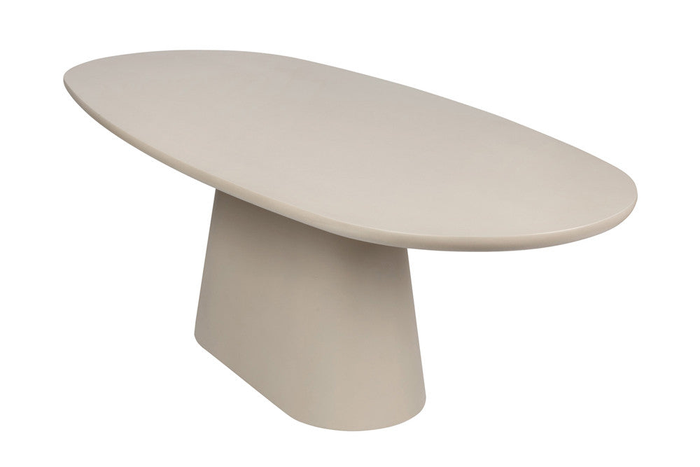 Tafel vilano 220 cm Ovaal Cement Beige