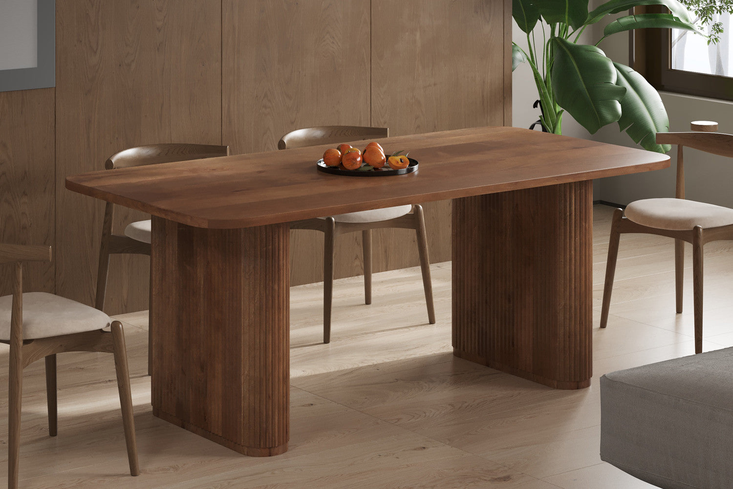 Tafel trey 200 cm Deens Ovaal Mango hout Lichtbruin