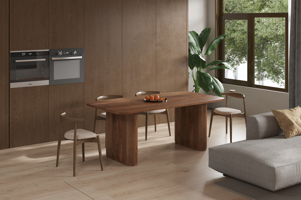 Tafel trey 200 cm Deens Ovaal Mango hout Lichtbruin