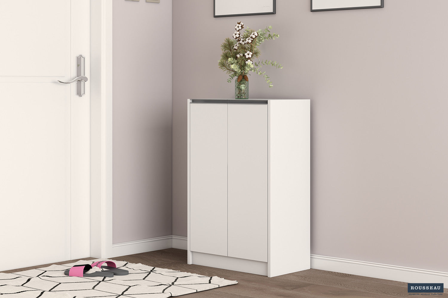 Schoenenkast Lola 2 deuren Wit