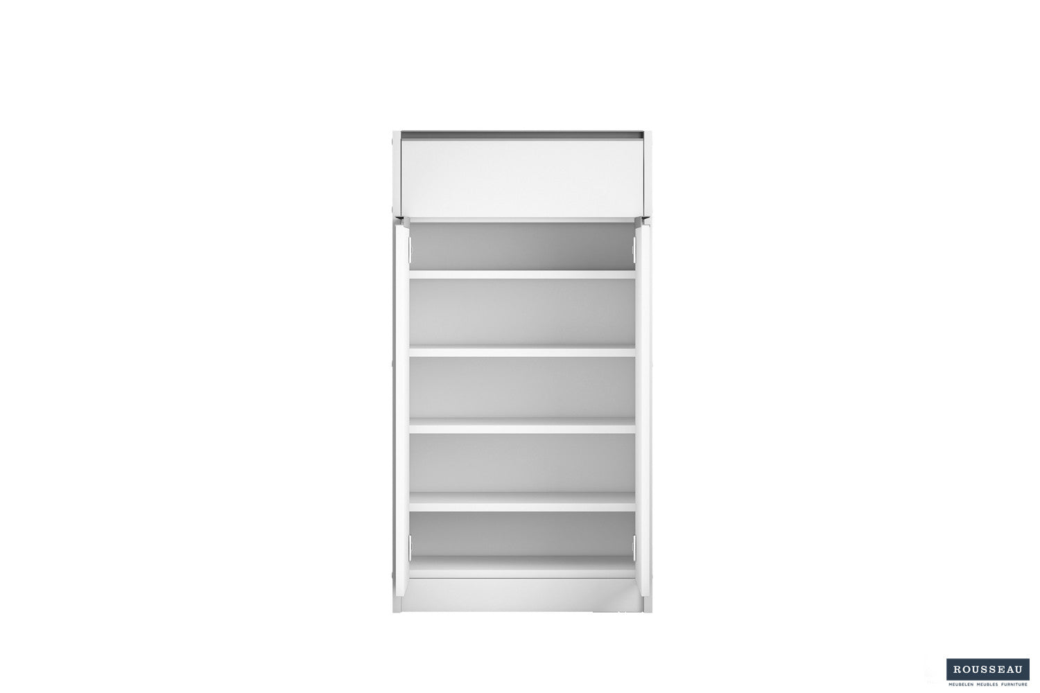 Schoenenkast Lola 2 deuren en 1 lade Wit