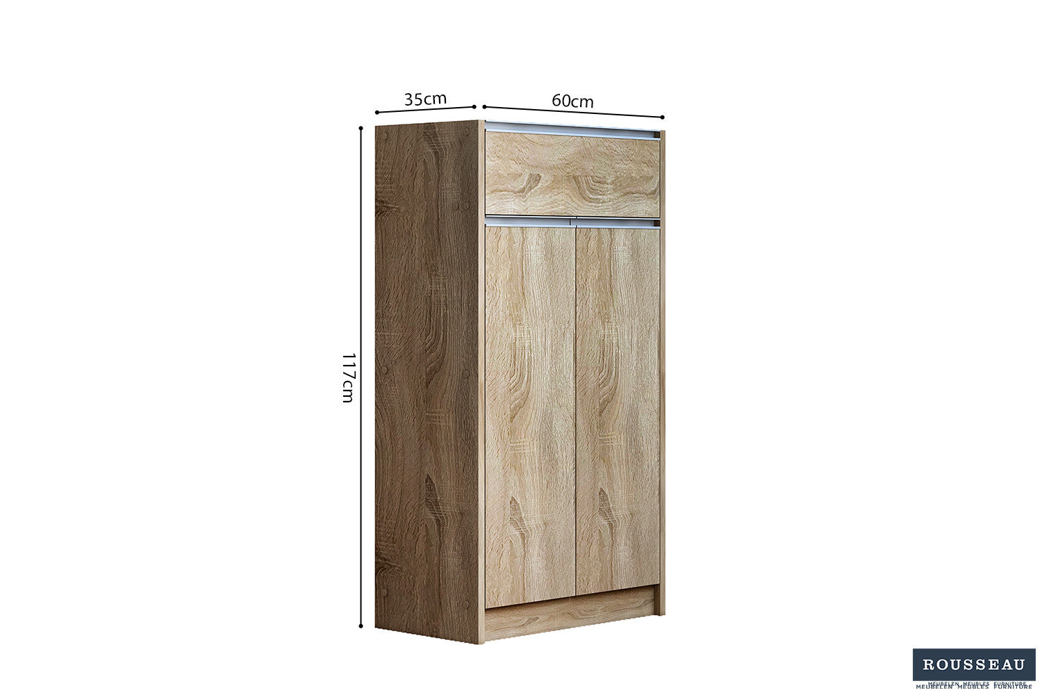 Schoenenkast Lola 2 deuren en 1 lade Sonoma