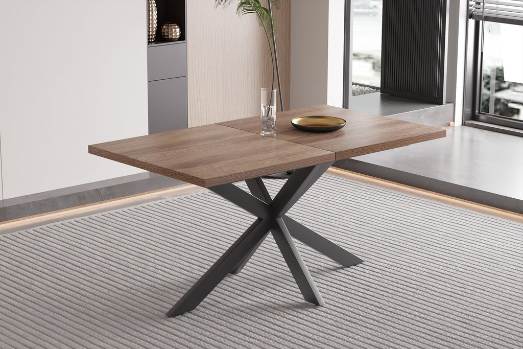Uitschuifbare tafel cobalt 160-200 cm Donkerbruin