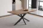 Uitschuifbare tafel cobalt 160-200 cm Donkerbruin