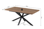 Uitschuifbare tafel cobalt 160-200 cm Donkerbruin