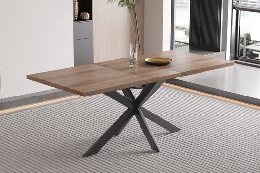 Uitschuifbare tafel cobalt 160-200 cm Donkerbruin