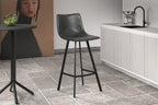Barstoel crystalia PU Zwart