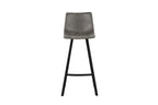 Barstoel crystalia PU Grijs