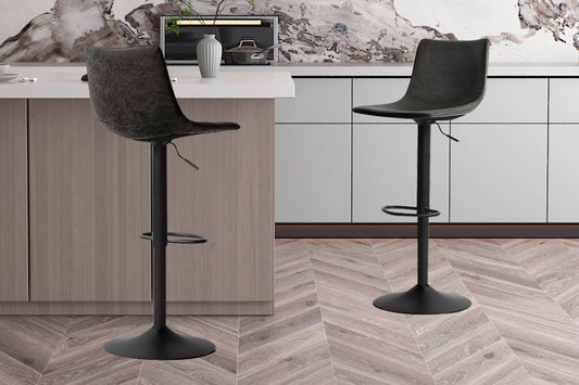 Barstoel blends PU Zwart
