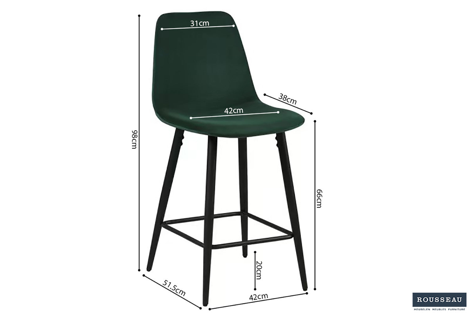 Counterstoel goy Fluweel Groen