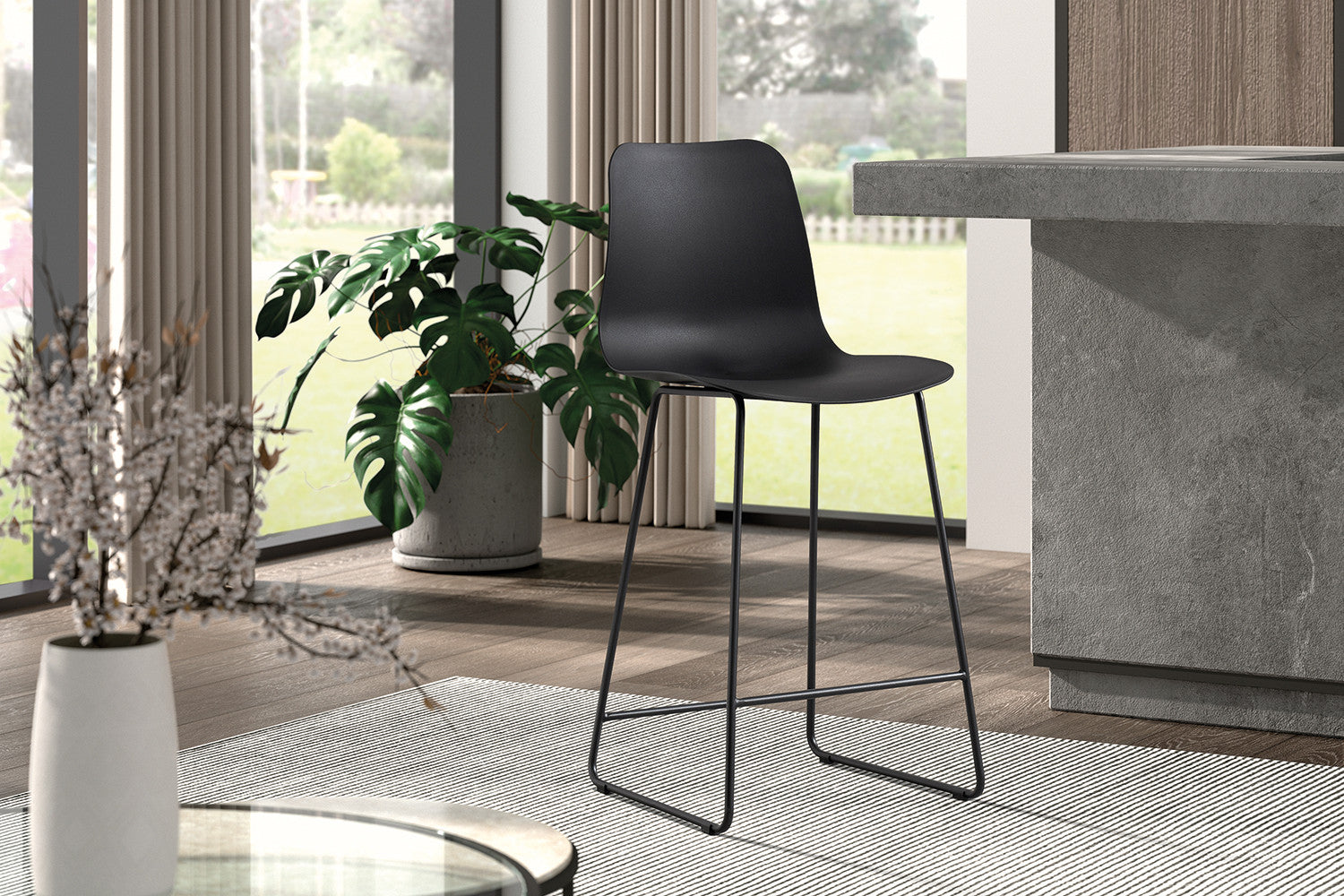 Counterstoel mar PP Zwart